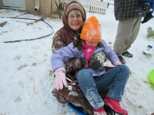 Sledding with Grammy